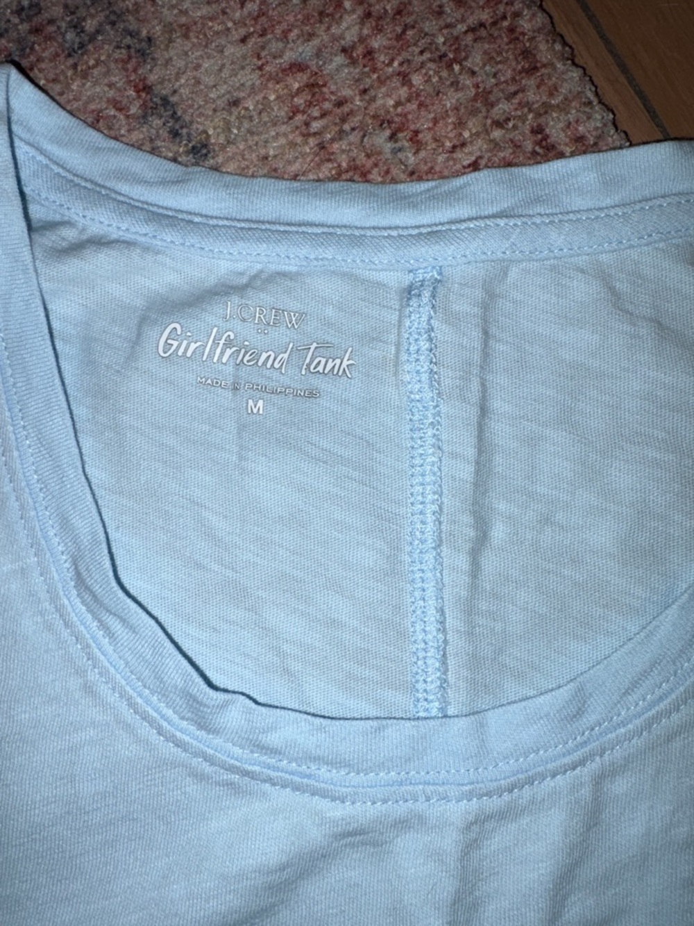 J. Crew Light Blue Girlfriend Tank size M - Picture 2 of 4